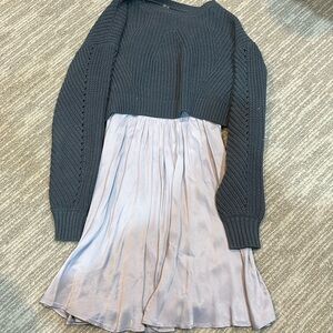 Sweater and slip dress